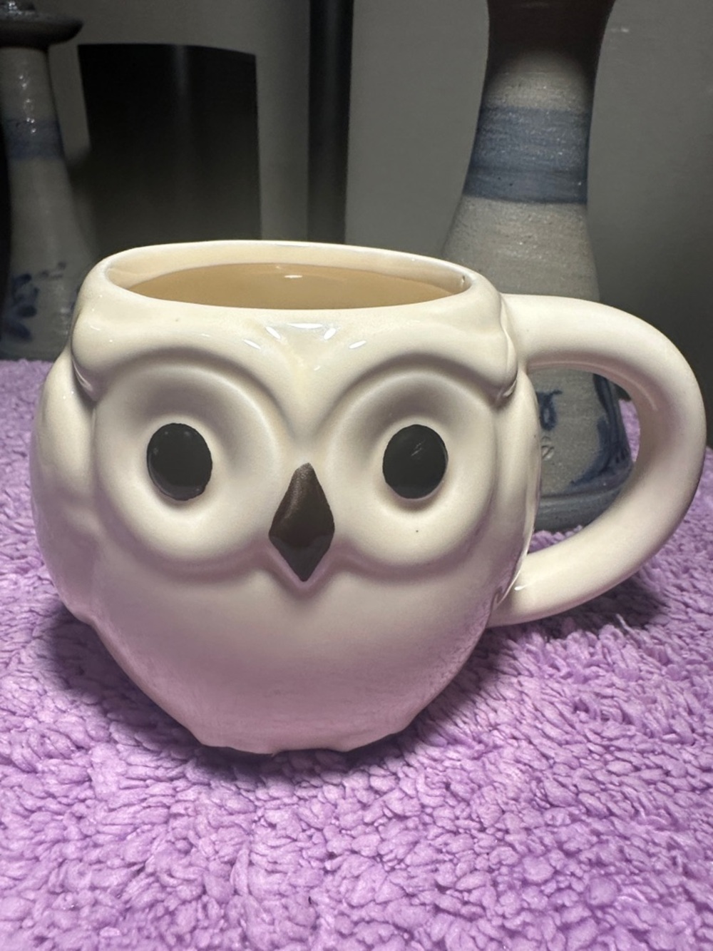 White Owl Ceramic Coffee Mug - Charming Animal-Shaped Cup